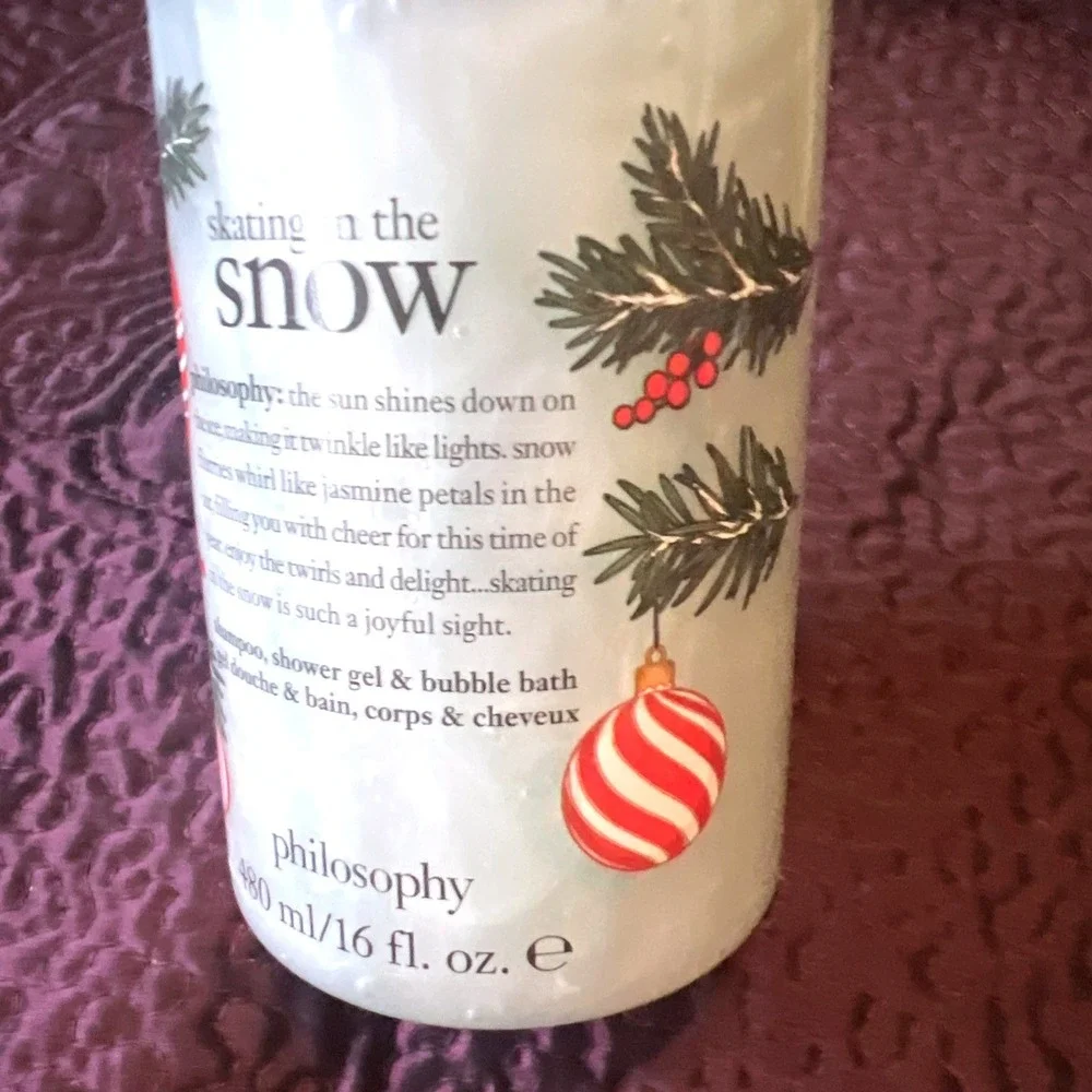 Lot Of 2 Philosophy‎ Skating Snow Shampoo Bath & Shower Gel Cocoa Cream New
